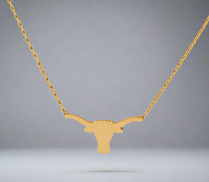 Karen Matte Gold Longhorn Necklace