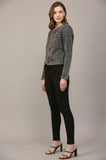 Sheri Braided Trim Washed Denim FATE Jacket