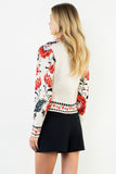 THML Aubree Long Sleeve Pattern Knitted Cardigan