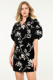 Myra Chenille Puff Sleeve THML Dress