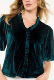 Myrna Puff Sleeve Velvet THML Top