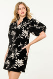 Myra Chenille Puff Sleeve THML Dress