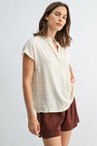 Colette Linen Blend Dolman FUN2FUN Blouse