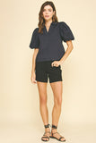 PINCH Beatrix Bubble Sleeve Blouse Top