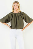 THML Elise Short Sleeve Loose Top