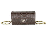 Bianca Brown Small Evening BC Bag with Strap