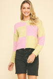 Paula Color block Crop PINCH Sweater