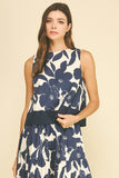 PINCH Iliana Floral Sleeveless Crop Top