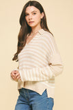 Erin Striped Drop Shoulder Knit PINCH Sweater