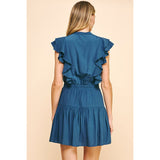 Mireya V Neck Ruffle Mini PINCH Dress