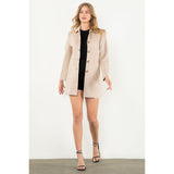 Maeve Button Up Suede THML Coat