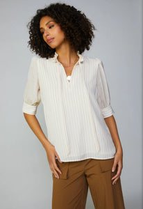 Jessica Pin Striped Current Air Blouse