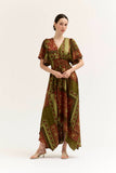 Laura Print Unbalanced Skirt Maxi Grade and Gather Dress