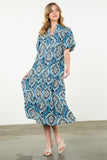 Connie Puff Sleeve Tiered Printed THML Dress- SALE