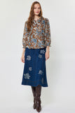 Kristelle Floral Paisley Print Current Air Blouse