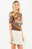 THML Emilia Short Sleeve Floral Sweater Top