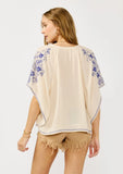 Lovestitch Alanis Embroidered with Stitching Detail Top