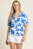 PINCH Becky Floral Puff Sleeve Blouse
