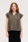 Florence Grade and Gather Floral Ruffle Sleeve Blouse