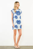 THML Ava Short Sleeve Embroidery Detail Striped Dress