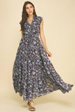 PINCH Natasha Floral Print Tiered Maxi Dress
