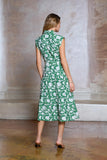 Jodie Shirt Collar Cap Sleeve Button Down Midi Current Air Dress