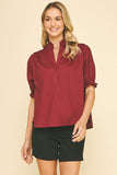 PINCH Renee Ballon Sleeve Blouse Top