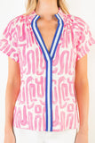 THML Penelope Short Sleeve Pattern Top