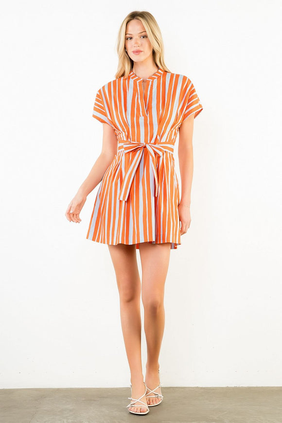 thml orange dress Shayla Short Sleeve Stripe M Pretty in pink and Size:40R US (50R EU) SCHL006181 rawan__z on LTK