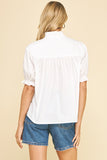 PINCH Faith Ballon Sleeve Blouse Top