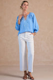 Shiloh Round Neck Current Air Blouse