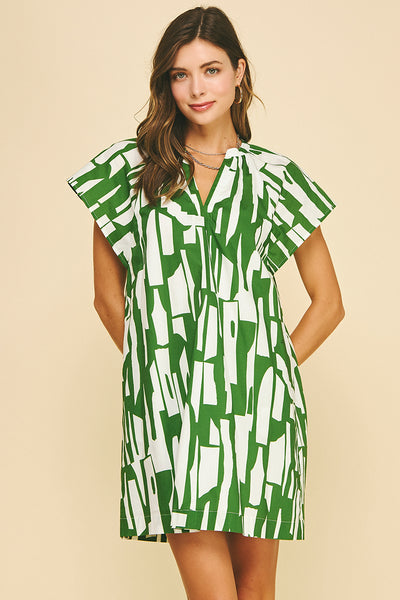 PINCH Rebecca Print Mini Tunic Dress L