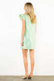 THML Sasha Flutter Sleeve Floral Embroidery Detail Dress