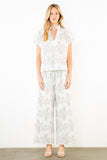 THML Nina Short Sleeve Embroidery Floral Top