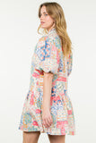 Stephany Puff Sleeve Print THML Dress