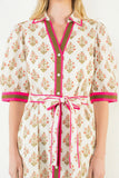 THML Jodie Floral Collared Long Dress