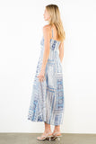 THML Mary Thin Strap Pattern Midi Dress