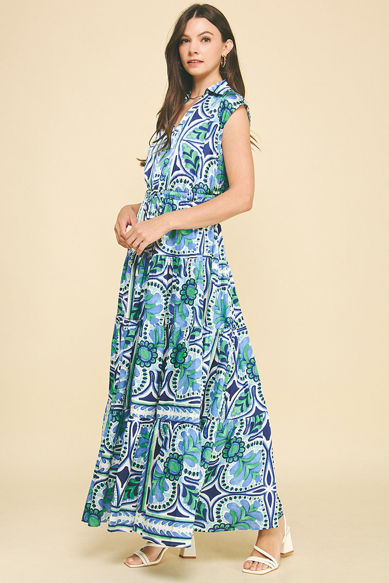 maxi dress on sale Cutout Frilly Maxi Dress