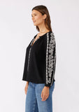 Lovestitch Lana Embroidered Long Sleeve Top