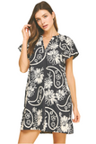 PINCH Nadia Floral Print  Embroidered Mini Dress