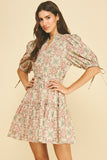 PINCH Robin Floral Print Mini Dress