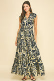 PINCH Nina Paisley Print Tiered Maxi Dress