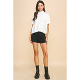 Tracey  Mock Neck Short Sleeve PINCH Sweater