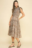 PINCH Daniela Floral Print Tiered Midi Dress