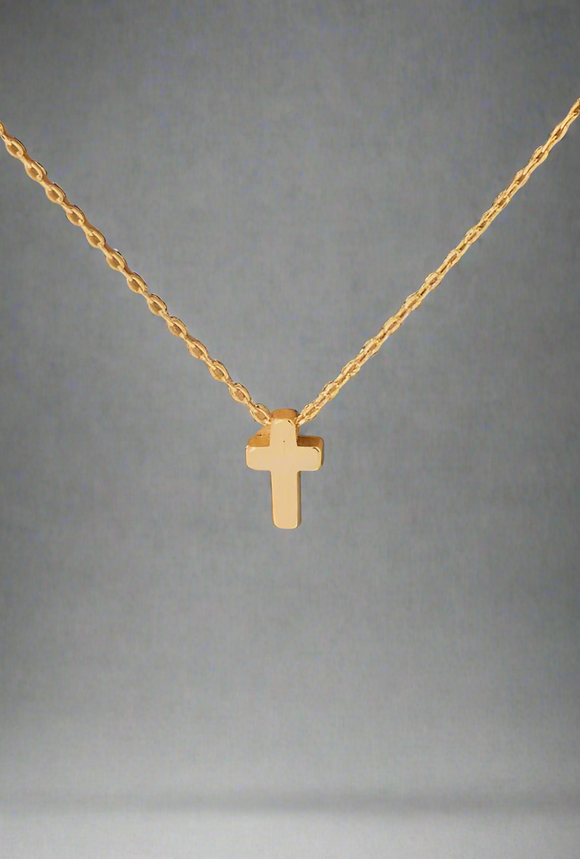 Elisha Mini Cross Necklace