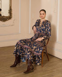 Kylie Long Sleeve Elastic Waist Tiered Current Air Dress