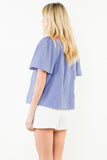 THML Arely Short Sleeve Striped  Pattern Top