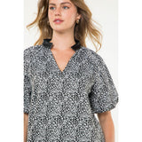 Rosalie Puff Sleeve Print THML Top-SALE