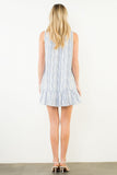 THML Alexis Sleeveless Striped Pattern V Neck Dress
