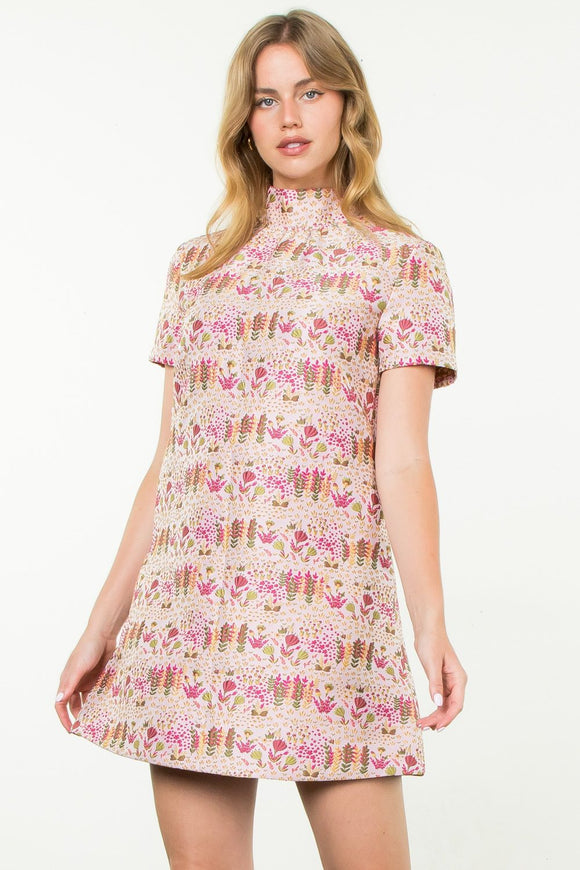 Isabella Short Sleeve Textured THML Dress